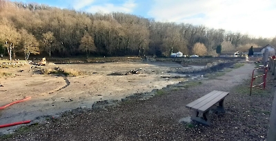 Vidange de l'étang de Rosière