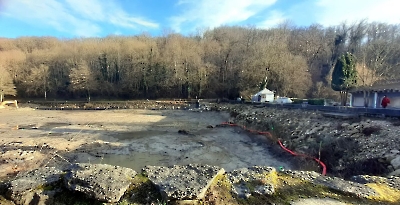 Vidange de l'étang de Rosière