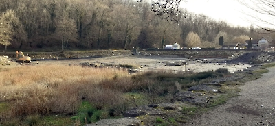 Vidange de l'étang de Rosière